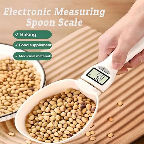 Miniatura 2 de Cuchara medidora electrónica con conversión de onzasonza líquidamlgramo, cucharas medidoras digitales ajustables para cocinar hornear, cuchara de