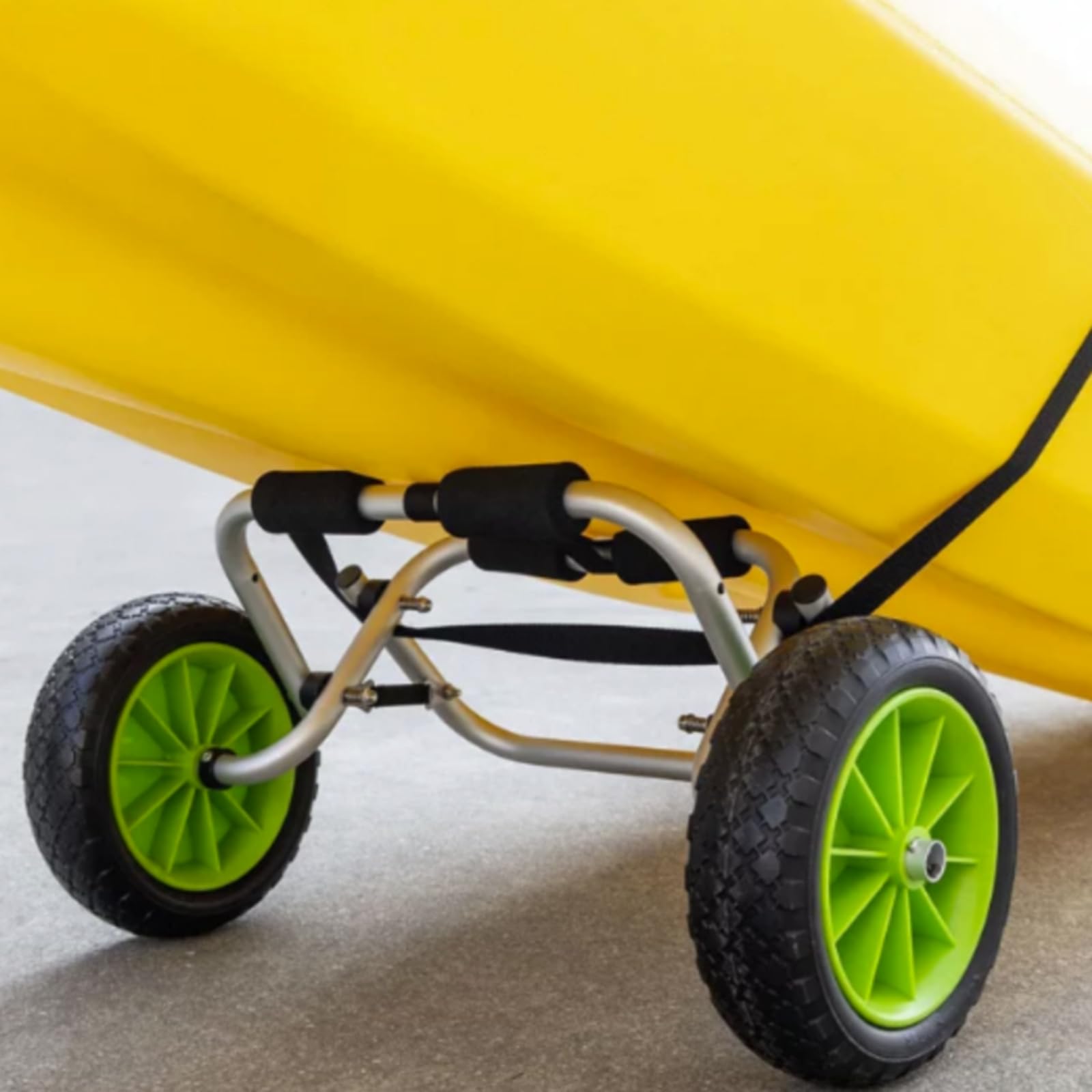 Kayak con Ruedas Terreno Remolque Práctico Vehículo Acuático para Piragüistas, istas, Playa, Puerto, 05S Verde para Terreno Plano - Capacidad 30KG