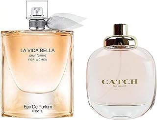Women's Perfume La Vida Bella& Catch Women Combo Set Eau De Parfum Long Lasting Fragrance 3.4 Fl Oz Spray Each for Daily Used
