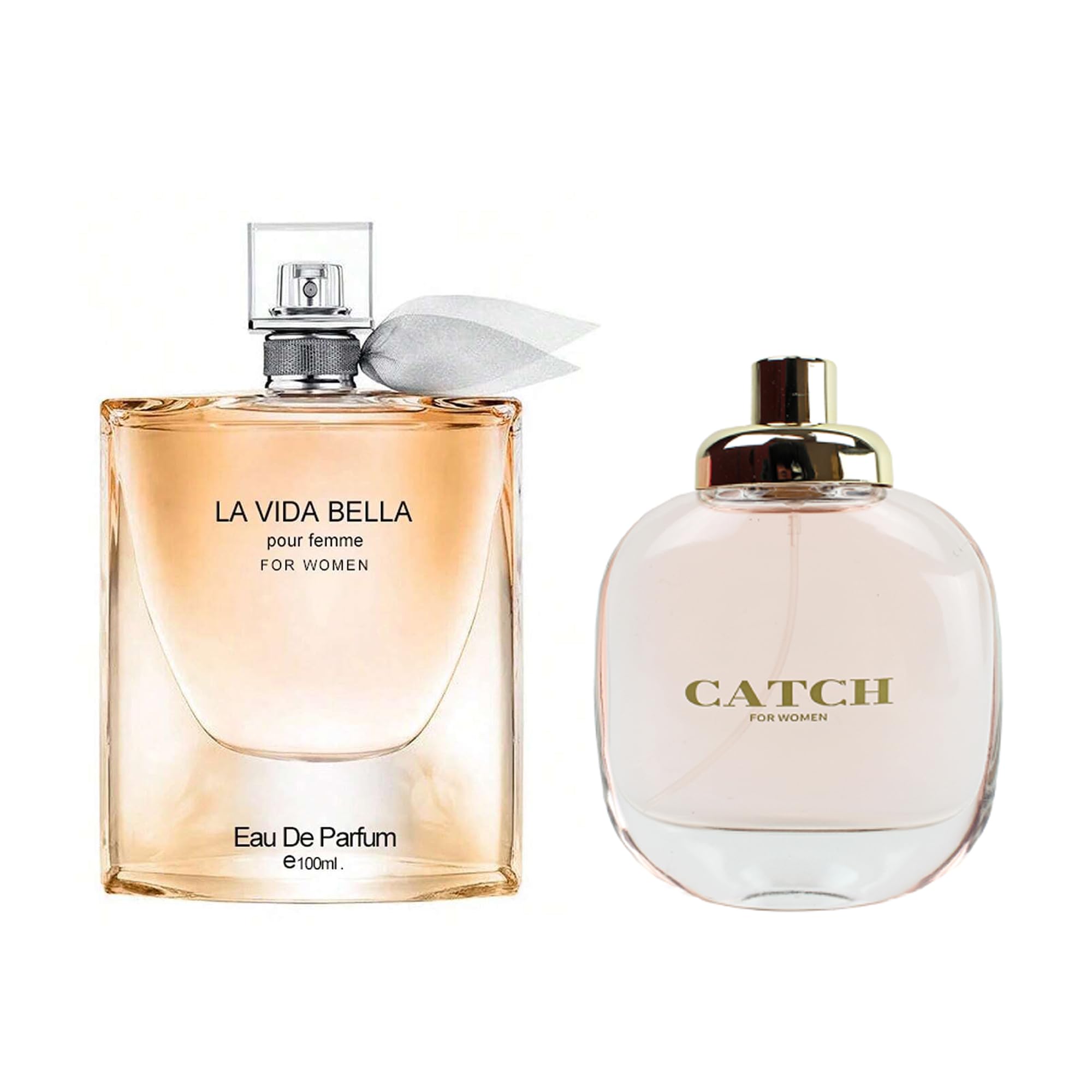 AFLUXE Women's Perfume La Vida Bella& Catch Women Combo Set Eau De Parfum Long Lasting Fragrance 3.4 Fl Oz Spray Each for Daily Used