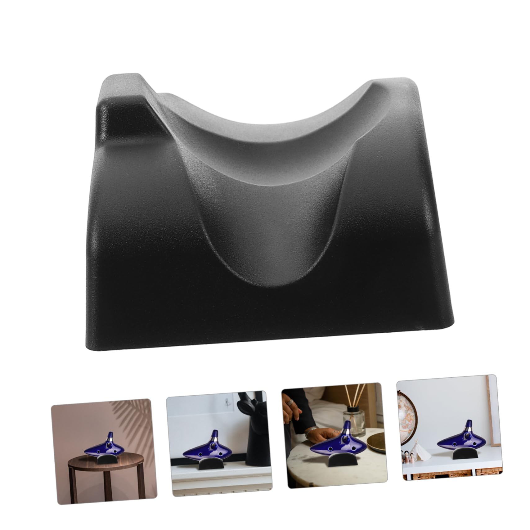 TOYANDONA 4Pcs Ocarina Stand, 12-Hole Ocarina Holder, Black ABS Display Stand - Image 2