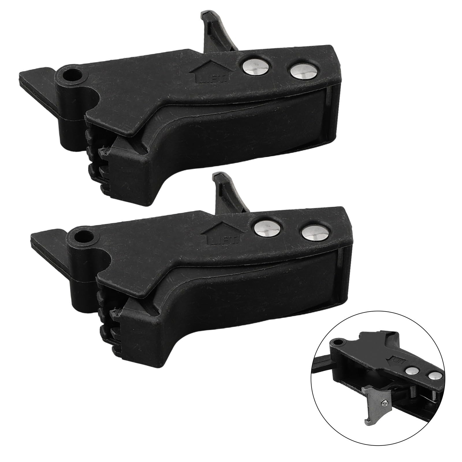 Lot de 2 leviers de dégagement N087367 compatibles avec station de travail Dewalt DE7023 DE7033 DE7025 DWX723 DW7231 DWX724, pièce de rechange en plastique noir