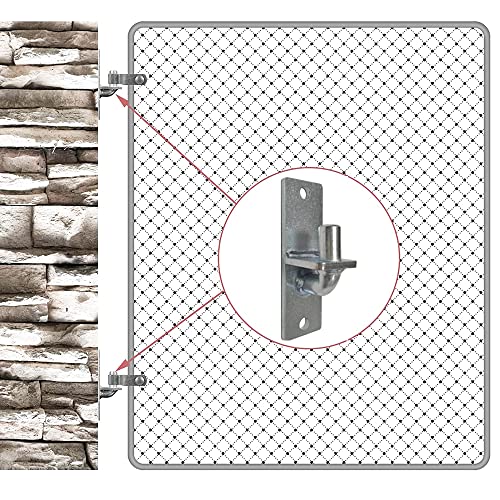 Wall Mount Flat Back Chain Link Fence Gate Hinge With 5/8 Hinge Pin 2 Pack (Screws Not Included) #TOP4
