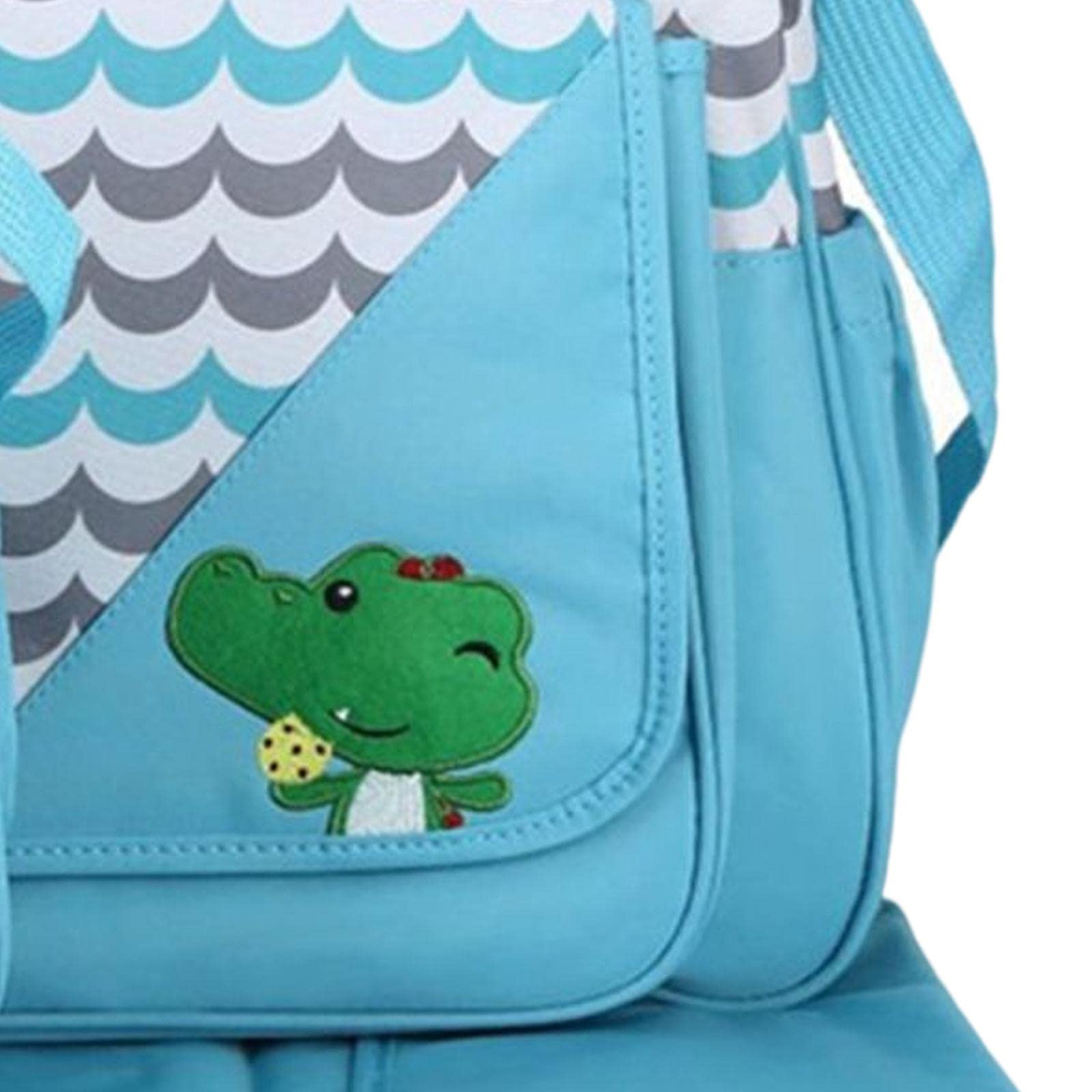 Bnf® Diaper Bag Set with Pockets with Bottle Bag with Lunch Bag Shoulder Backpack Light Blue Baby | Diapering | Diaper Bags-image-28