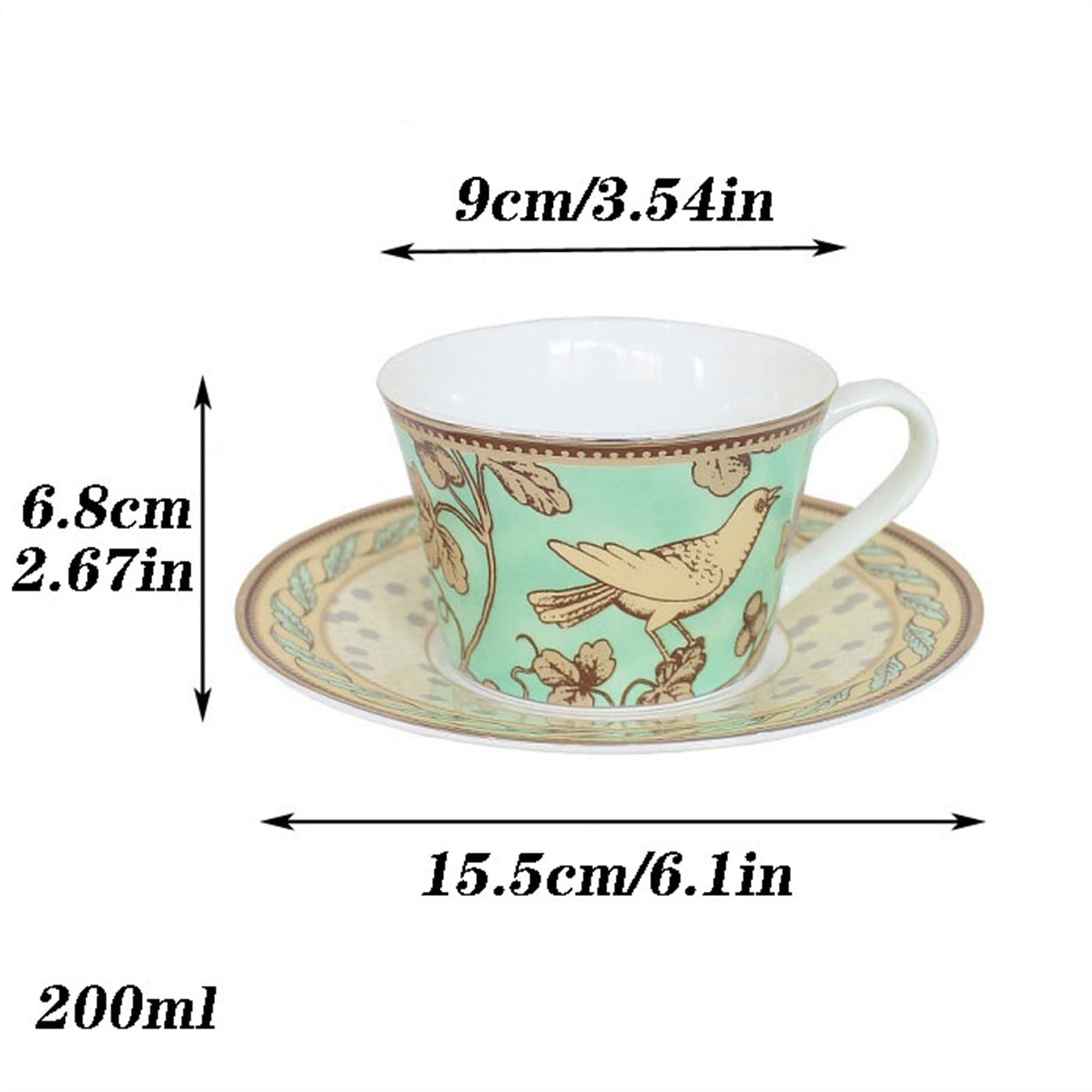 Ceramiczny kubek do kawy w stylu europejskim w stylu ogrodowym filiżanka do kawy z porcelany kostnej czarny zestaw filiżanek do herbaty kubek zestaw kubków do kawy
