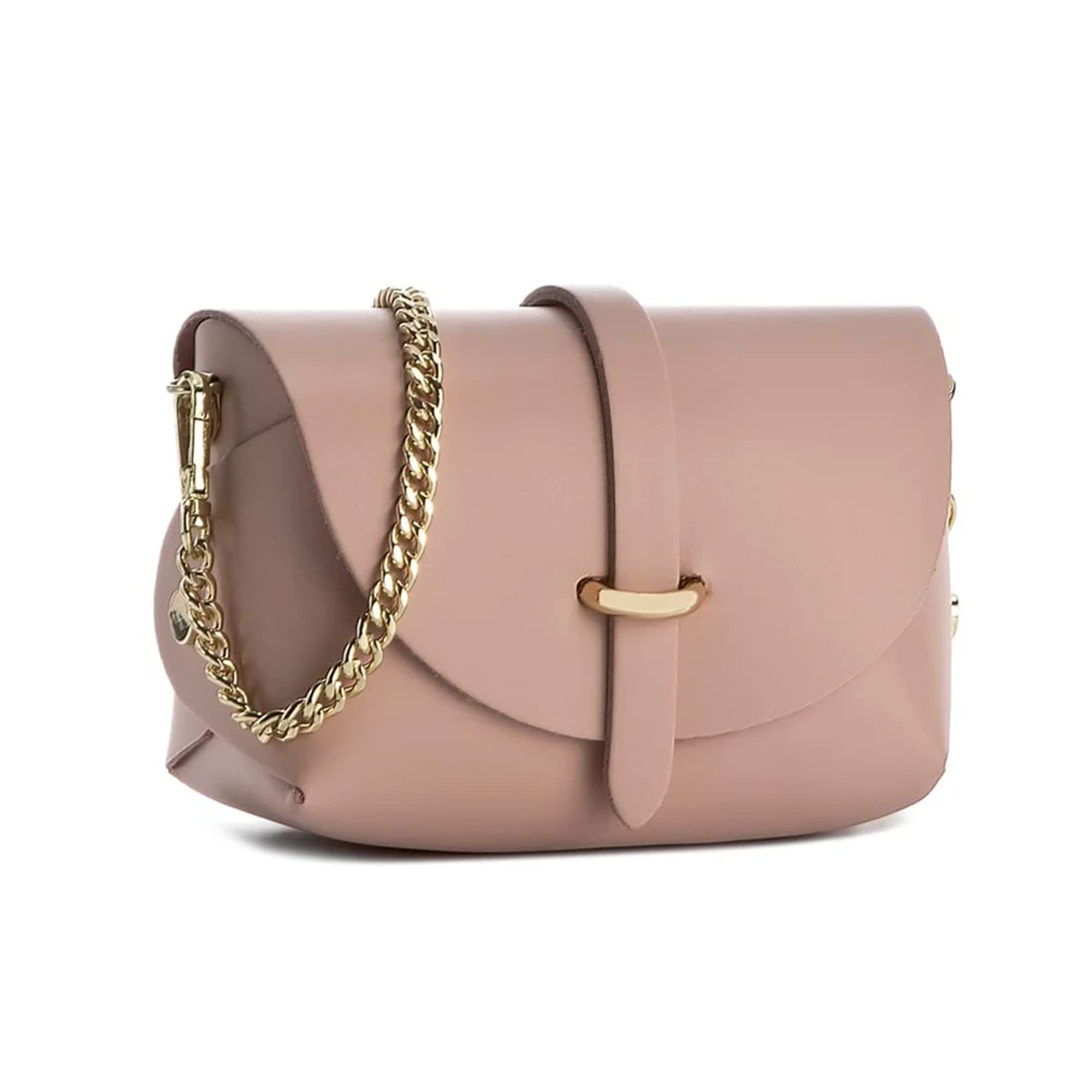 énvo - Women's Party Shoulder Bag, Elegant Genuine Leather Crossbody Bag with Flap and Shoulder Chain