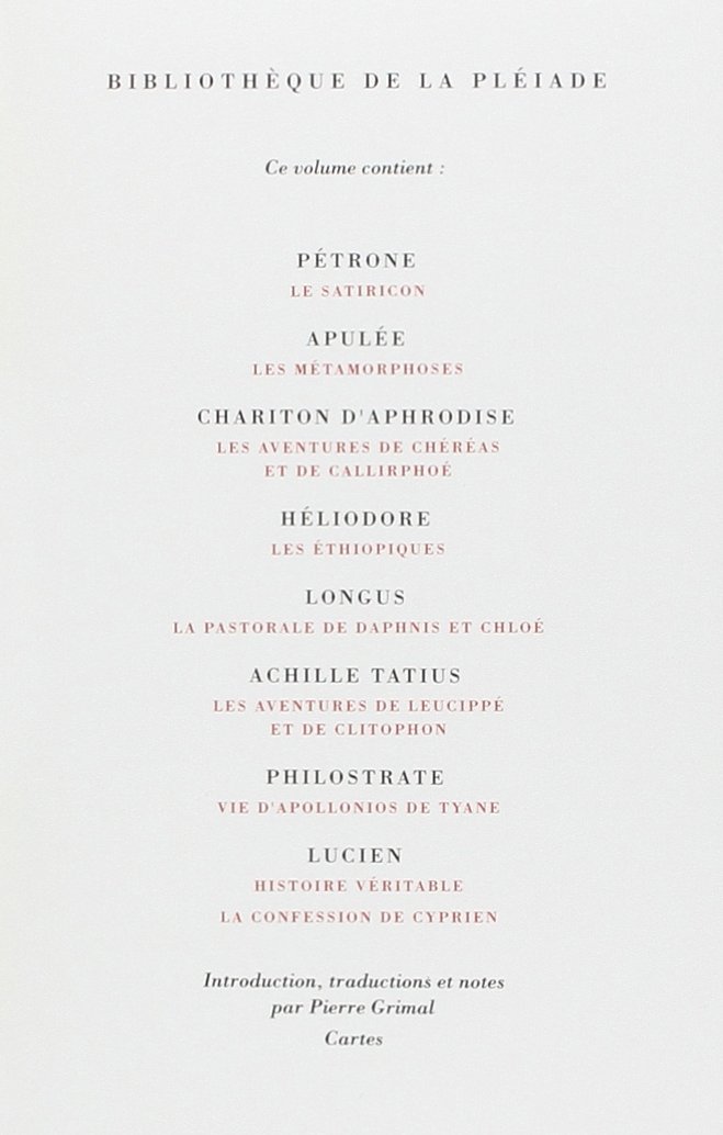 Romans grecs et latins