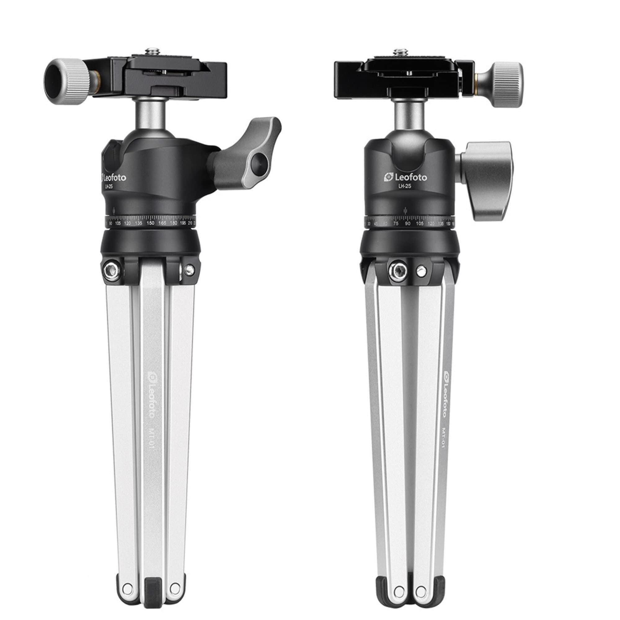 Leofoto - Pocket Mini Tripod - Trépied en Carbone pour appareils Photo - Idéal pour Un Photographe de Voyage - Capacité de Charge de 6kg - Pieds Extensibles - Hauteur: 4,5 cm - 15 cm - MT-01