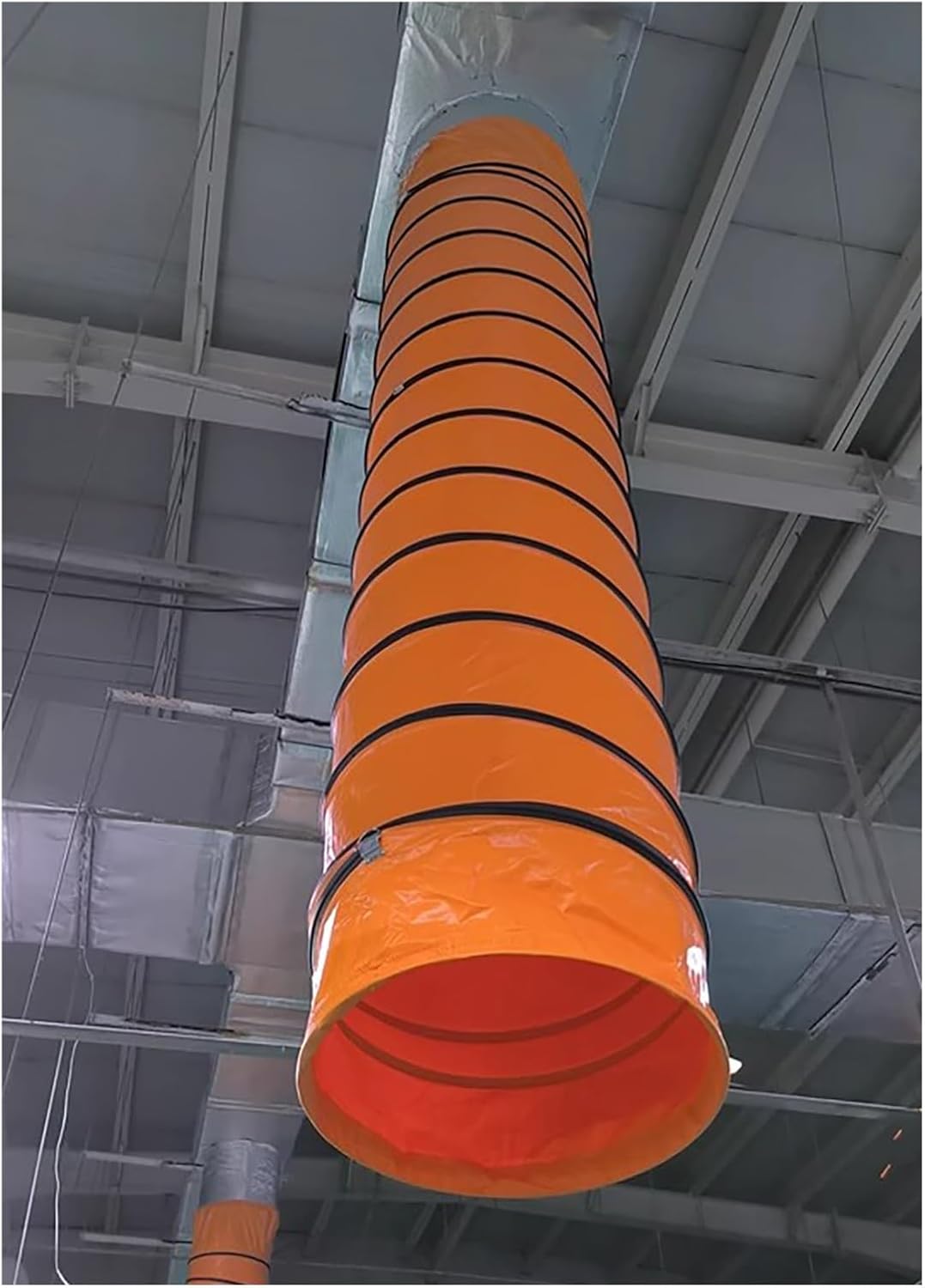 Flexible Air Duct Hose for Utility Blower Exhaust Fan - 6 Inch Diameter, 5ft Length, Ideal for Industrial Ventilation in Workshops and Confined Spaces, Compatible with 10-30 Inch Fans