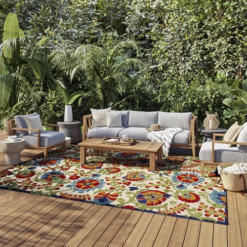 Nourison Home Aloha Multicolor 9'6" x 13' Area Rug -
