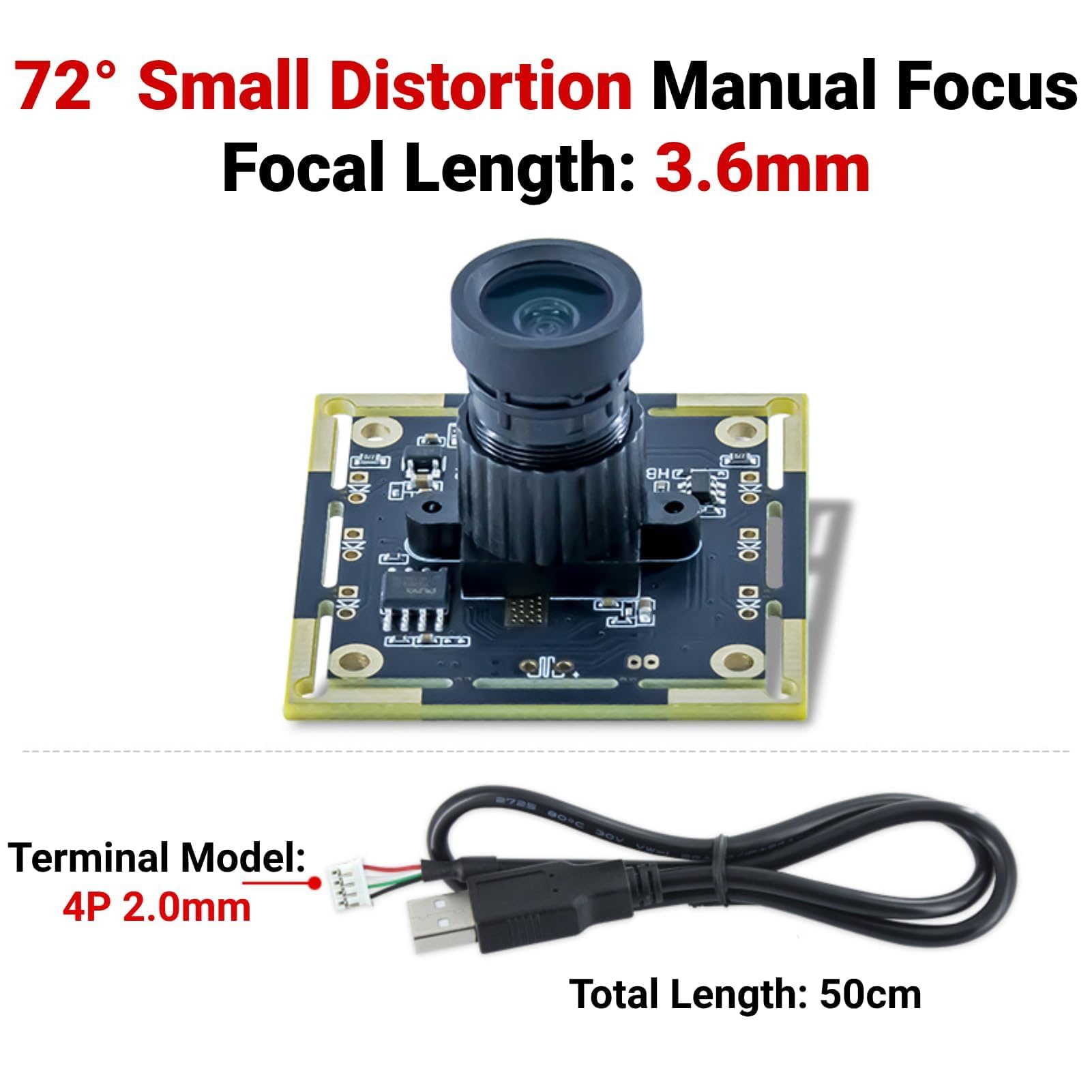 Module de Caméra intégré 1MP 1280x720 OV9732 pour Systèmes de Surveillance de sécurité