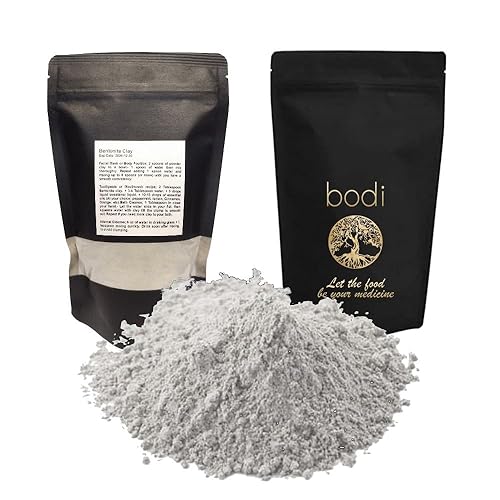 bodi : Arcilla de bentonita (1 libra) Polvo extrafino 100% puro, grado alimenticio, excelente limpieza de la piel