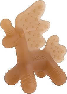HECCEI Beißring Baby, Silikon Beißspielzeug Zahnungshilfe BPA-frei Greifling Beissring für Babys Kauspielzeug Teething Toys ab 3 Monaten+ Mädchen Junge Geschenk (Bernstein Silber)