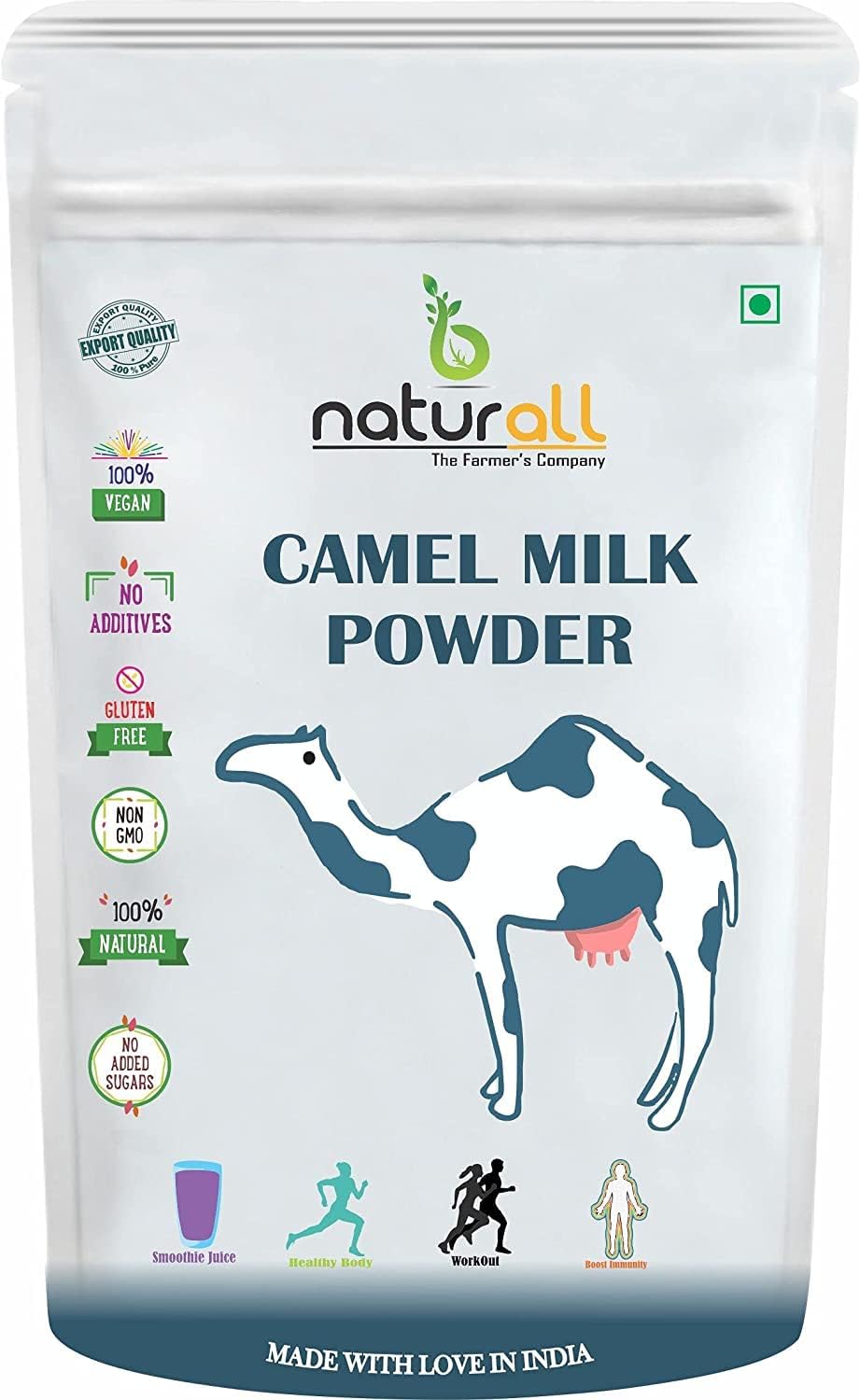 Veena Camel Milk Powder | Freeze Dried, Gluten Free, No Additives, No Preservatives - 200 GM by B Naturall
