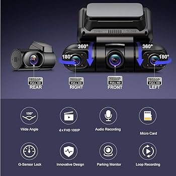 Amazon.co.jp: XRC TECH 4カメラ 360度 ドライブレコーダー