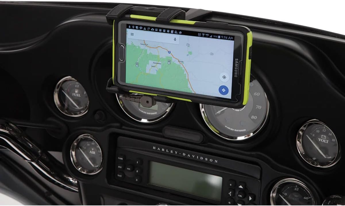 Ciro 50316 Smartphone/GPS Holder (Black Fairing Mount Without Charger for 1996-2013 Flht/Flhx Touring Models)