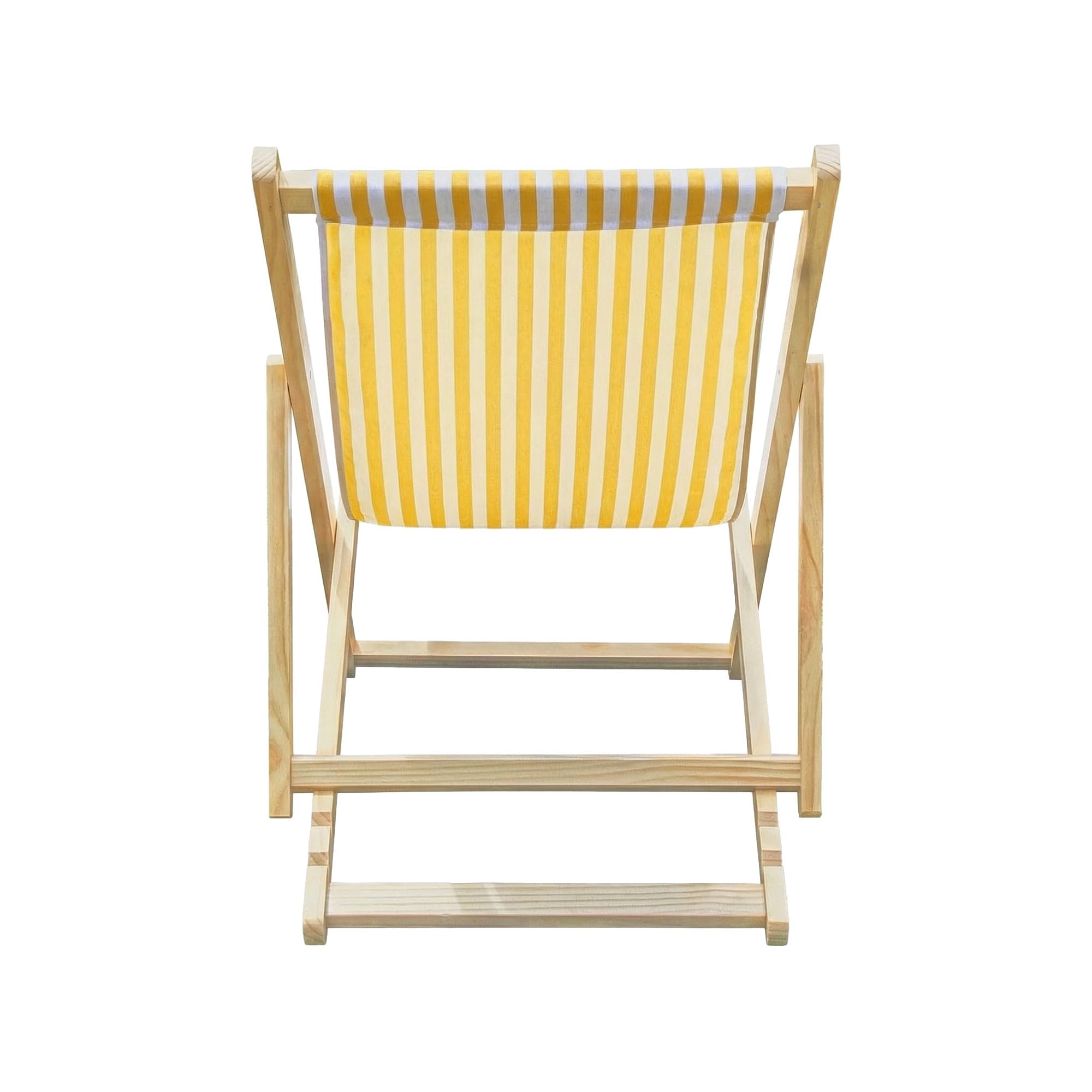 FRANKYSTAR® Támesis – Juego de 2 tumbonas de madera maciza y textileno, color amarillo
