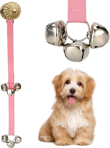 Vista 28 de Campanas mejoradas para cachorros, timbres de perro para perilla de puerta, entrenamiento para ir al aire libre, campanas de perro para cachorros