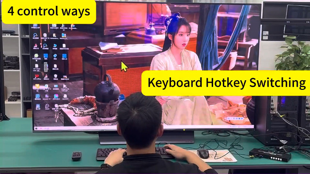 Amazon.com: MT-VIKI HDMI KVM Multiviewer w/Audio, 4K@30Hz Quad