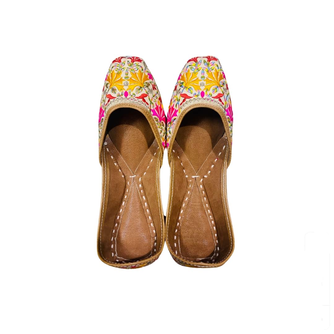 BM SHIKHA TRADERS Designer Phulkari Punjabi Jutti for women and girls (numeric_5)-image-28