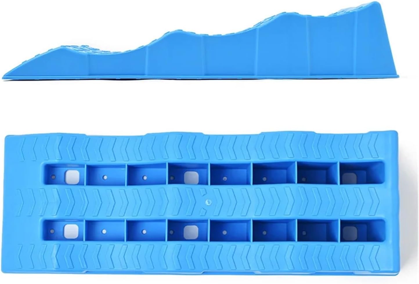 2pcs Car Leveling Ramps RV Wheel Chocks 3-Step Camper Leveling Blocks Trailer Wheel Chocks and Levelers Lightweight Travel(Blue)