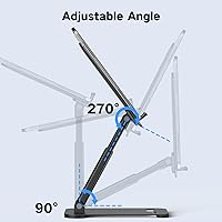 Vista 4 de Tablet Stand for iPad Holder, Adjustable Tablet Holder for Desk, Foldable Portable Monitor Stand Compatible with 4-16" Tablets Such as Kindle