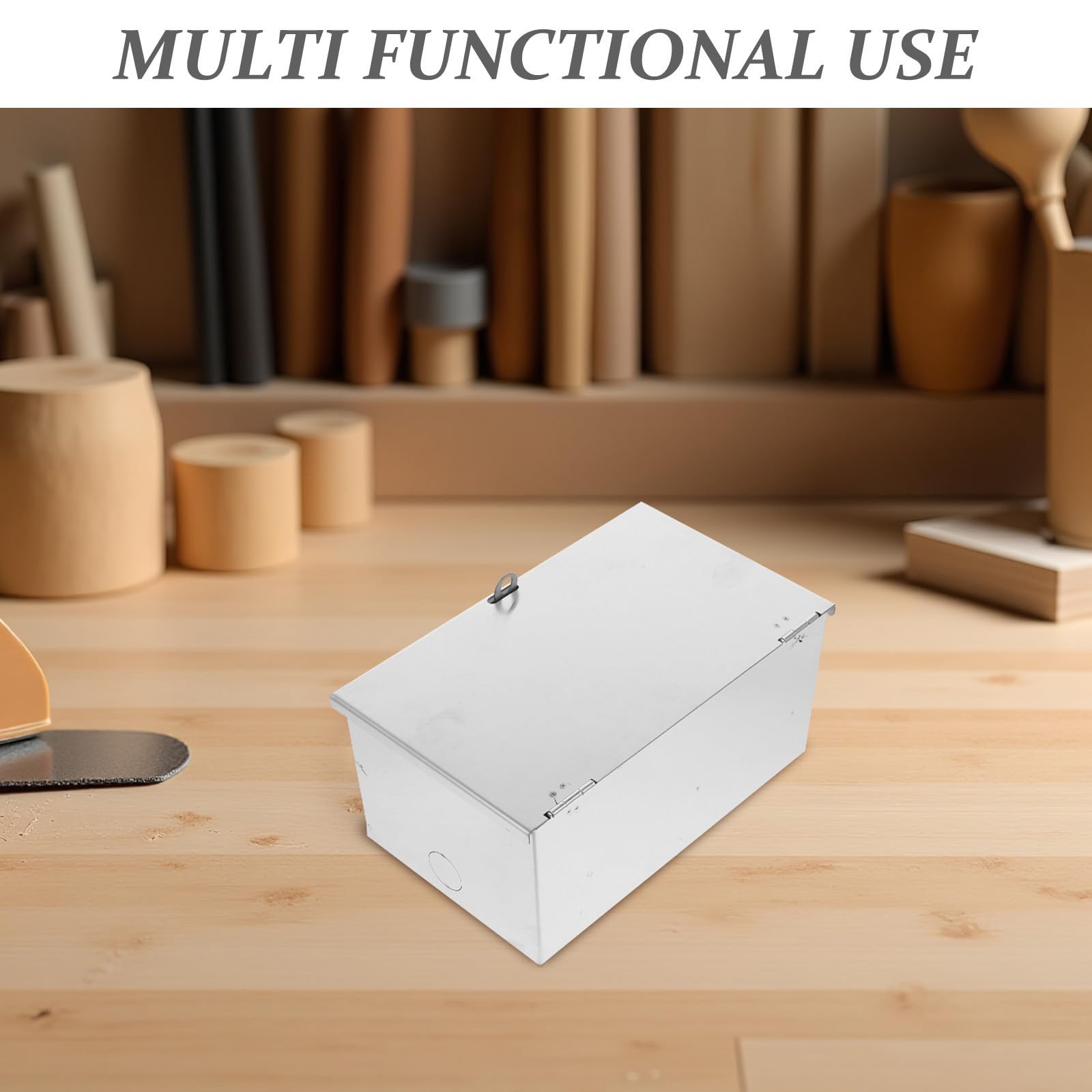 Healeved Caja de Corriente Eléctrica para Exteriores Diseño Único de Sellado y Cerradura, Acero Inoxidable Resistente para Uso en Exteriores y Fábricas
