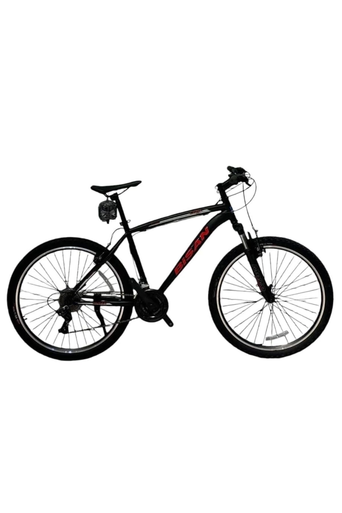 Bisan Leon Erkek Dağ Bisikleti 48Cm V 27.5 Jant 21 Vites Mat Siyah Kırmızı