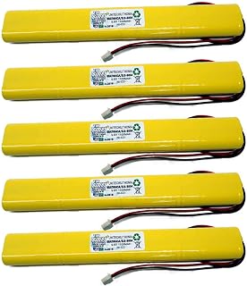 5PC Replacement Battery for Lithonia BBAT0043A,UNITECH BBAT0043A,LITHONIA ELB-B003.ELB-004 Replacement Battery Emergency Light 9.6V 1.1Ah NiCD