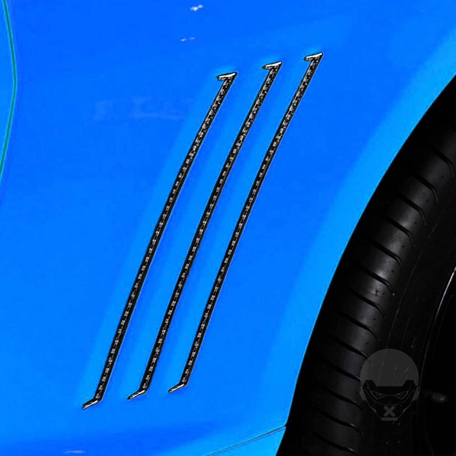 Real Soft Black Carbon Fiber Car Rear Body Fender Panel Anti-Scratch Strip Decoration Trim Sticker Compatible with Chevrolet Camaro 2010 2011 2012 2013 2014 2015 Auto Exterior Accessories
