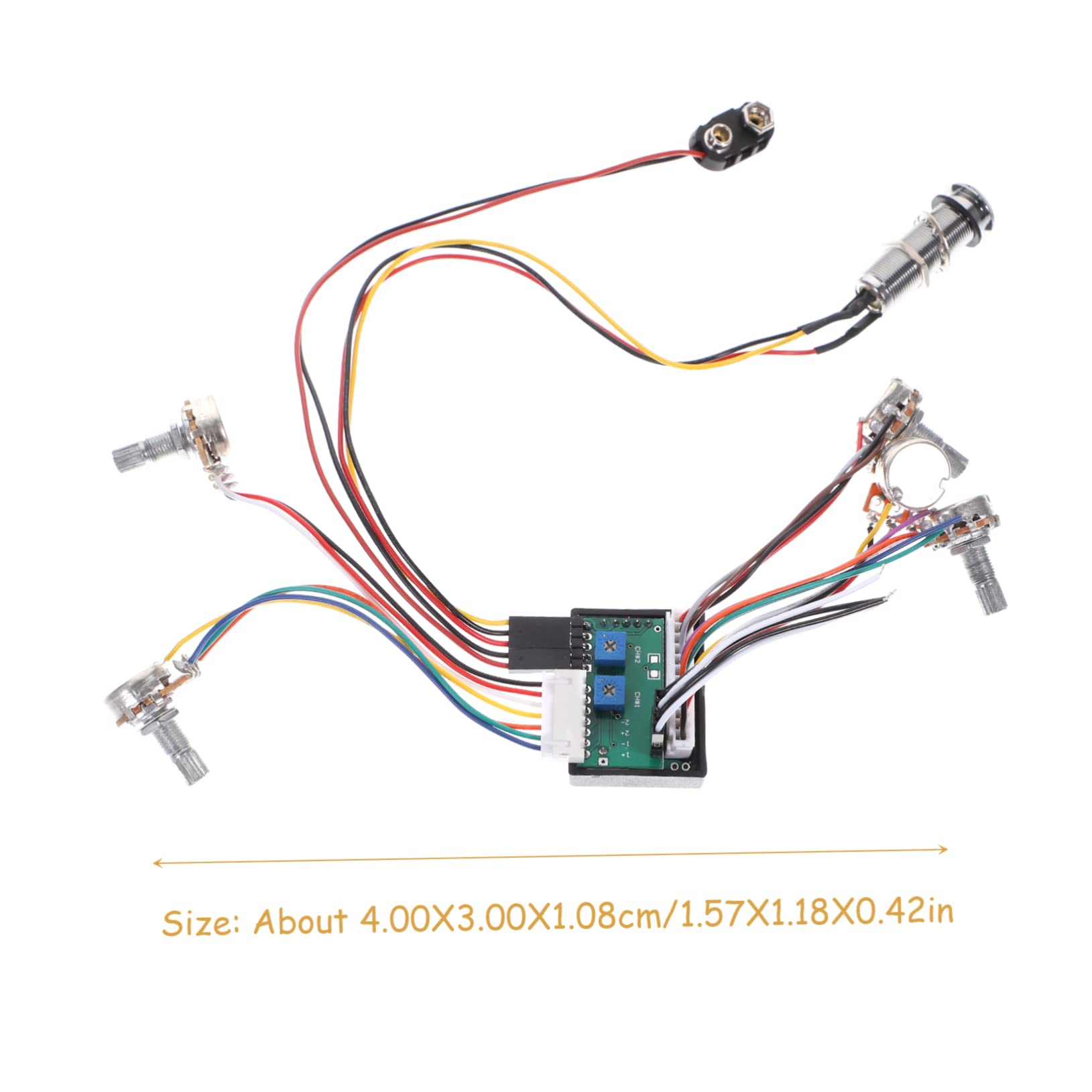Bassgitarren Tonregler Kabelbaum 1 Satz Volume B100k Tone A250k | System Iii mit Fünf Potentiometern, 3-band Eq für E-bass und E-gitarre, Silber
