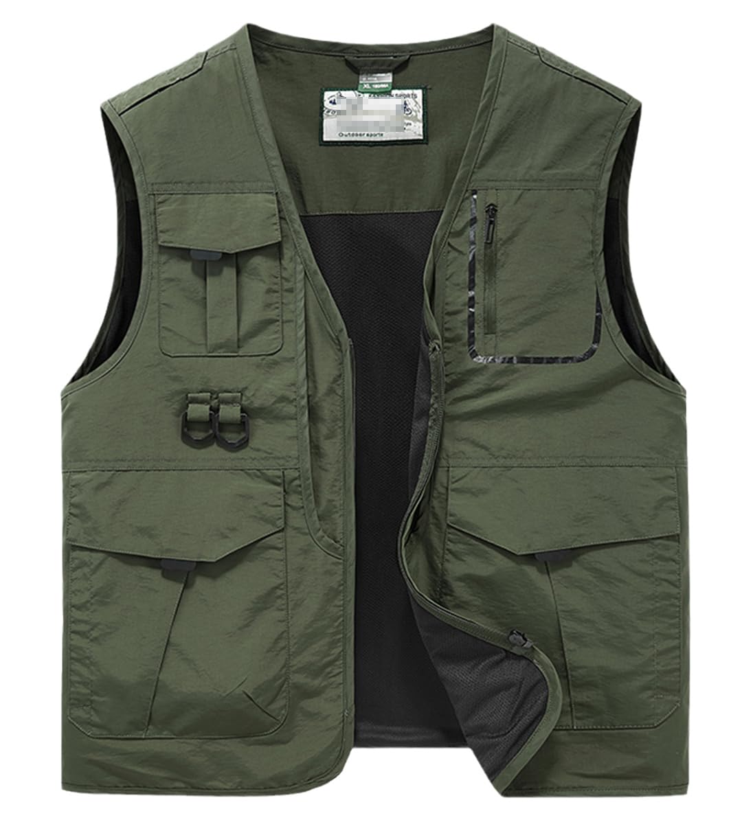 Chaleco De Viaje Para Pesca Y Caza Al Aire Libre Para Hombre, Chaleco Multibolsillo De Secado Rápido Para Caza, Senderismo Y Jogging