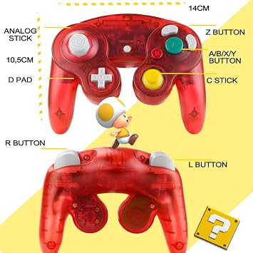 SONVIEE Wired NGC Controller for Gamecube Classic Game Cube NGC Controller Super Smash Bros GC Gamepad for Game Cube GC Mario Party