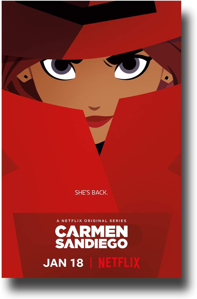Carmen Sandiego Poster TV Show Promo 11 x 17 inches Red 2019 Shes Back Netflix
