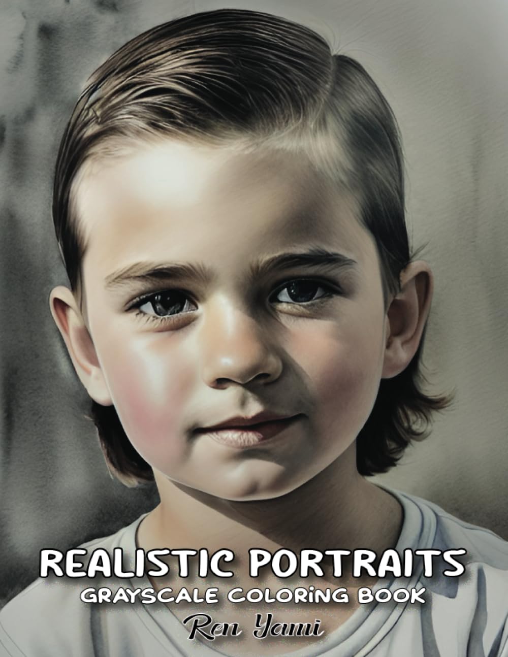 Realistic Portraits: Grayscale Coloring Book for Adults, Portrait style illustrations of people, Relaxing Coloring Pages