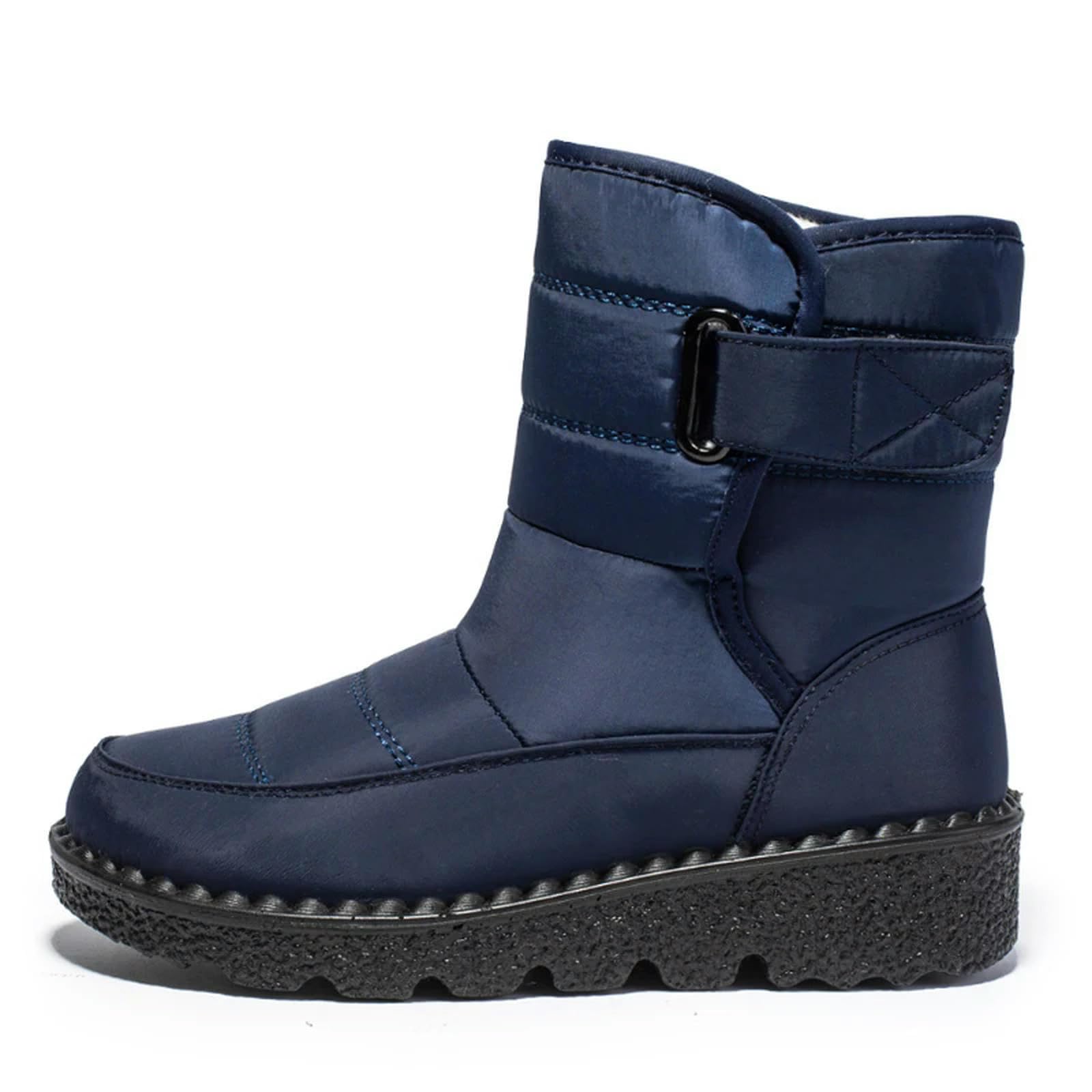 Bottes de Neige pour Femmes Femmes Chaud Hiver Simple Épais Grande Taille Bottes De Neige