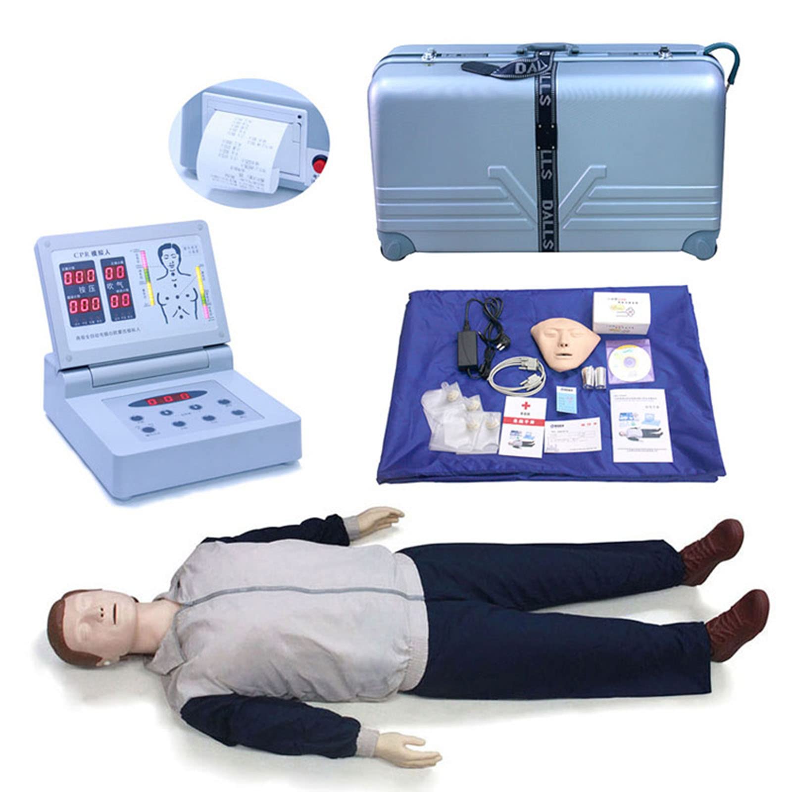 CPR690 Reanimationspuppe, Erste Hilfe Trainingspuppe Mit LCD-Farbdisplay Und HLW-Training, Modusbewertung Und Tatsächliche Kampfbewertung Zur Unterstützung Von Unterricht Und Ausbildung