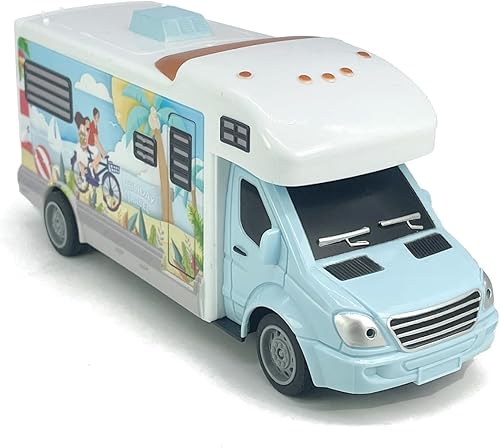 Miniatura 5 de Coche de juguete a control remoto, autos RC con luz, vehículos de autocaravana para niños y niñas, vehículo recreativo de metal fundido a troquel