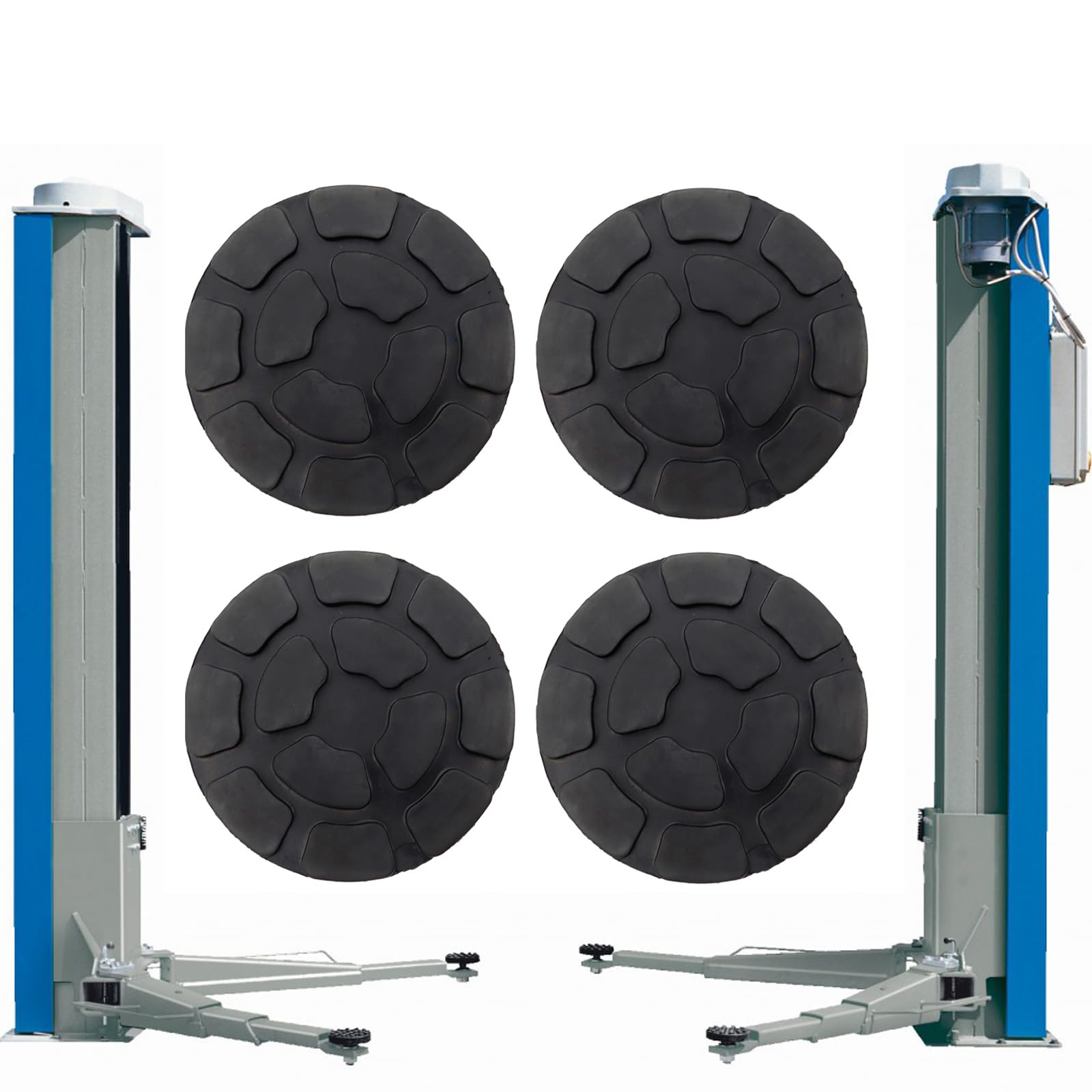 Soporte de plataforma elevadora universal de goma, 4 piezas, protege el vehículo