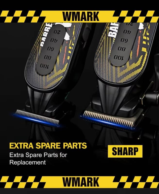 Image of WMARK Ng-8631Kit Formula W1 Hair Clipper 9000RPM & 9000RPM Hair Trimmer Metal Boday 2 Speed Setting Magnetic Motor 9 Guide Comb Taper Lever Adjustments Runtime 240 & 240 Min, Model 6, Multicolor