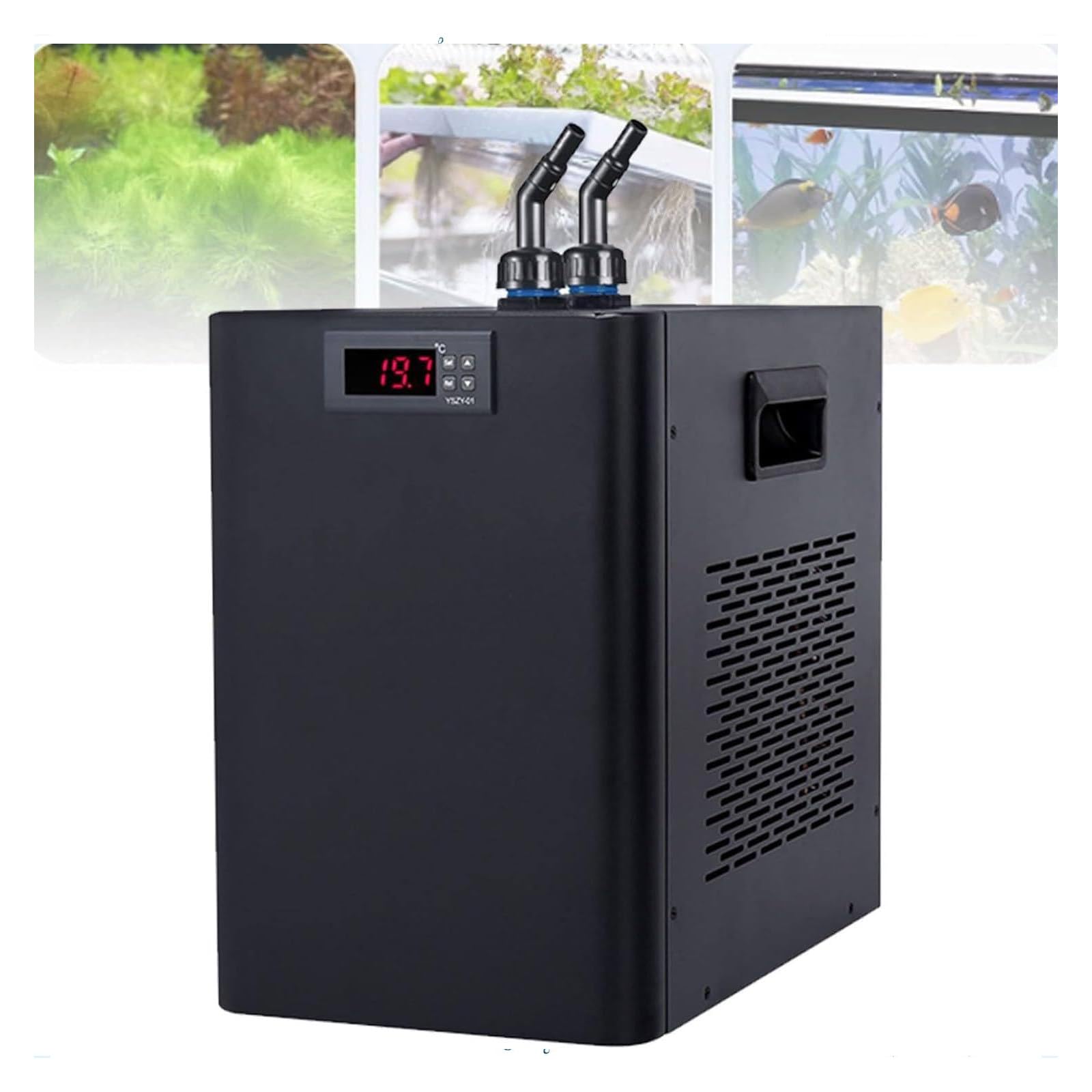 Refroidisseur D'aquarium, Refroidisseur De Réservoir Marin Machine 100L(26.4gal) | 100L/160L/300L Température Réglable 5-40 °C , Réfrigération Par Compresseur , pour d'eau Douce Et Salée