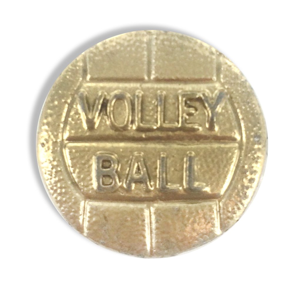 SHOP AWARDS AND GIFTS Volleyball Sports Team Metal Lapel Pin, Bulk Pack of 20, Poly Bagged, 7/8 Inch