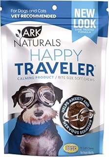 Ark Naturals Happy Traveler Soft Chews, Natural Calming Treats for Dogs and Cats, Reduces Anxious and Nervous Behavior, 75 Count