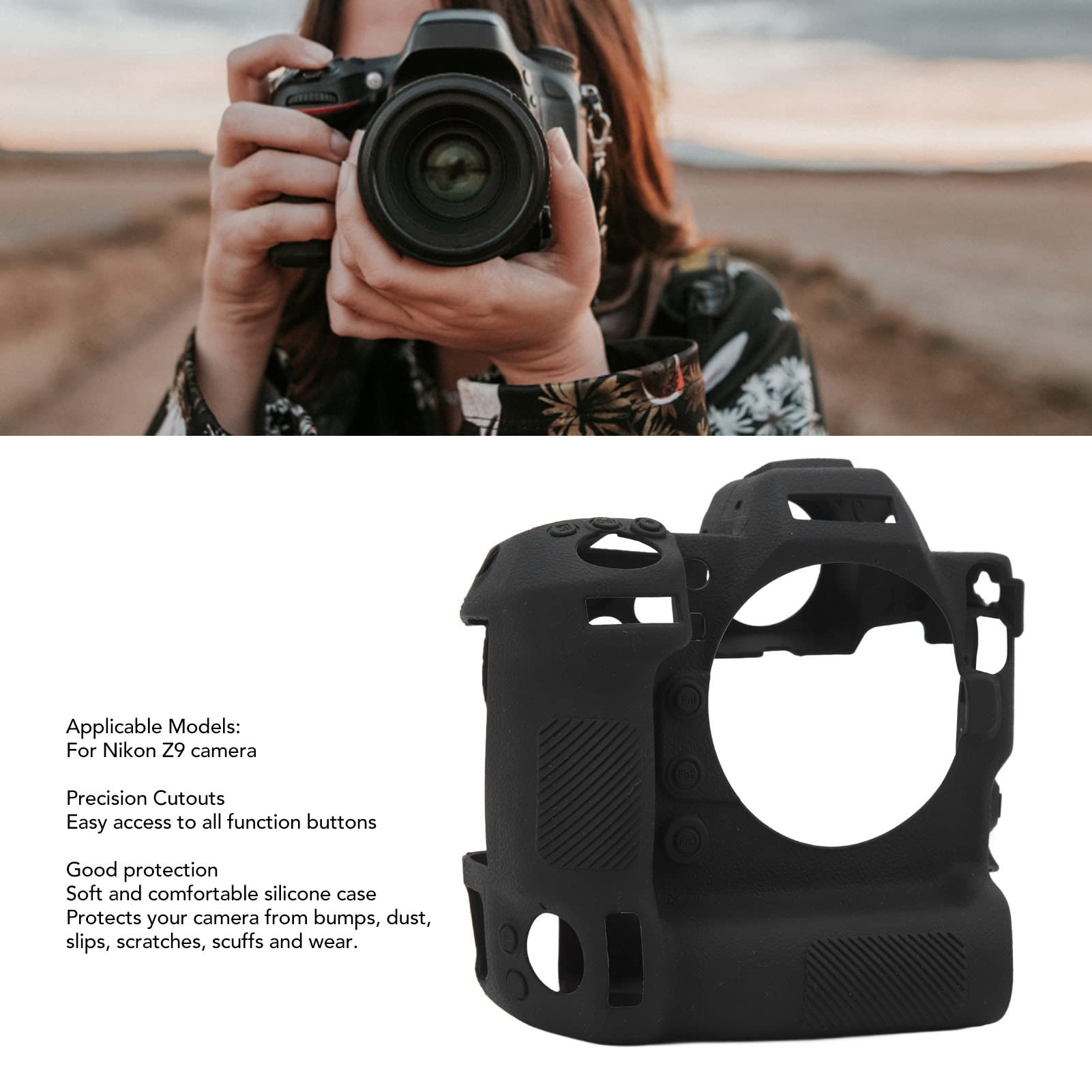 Custodia per fotocamera per fotocamera Z9 Custodia protettiva per fotocamera in morbida gomma siliconica resistente ai graffi