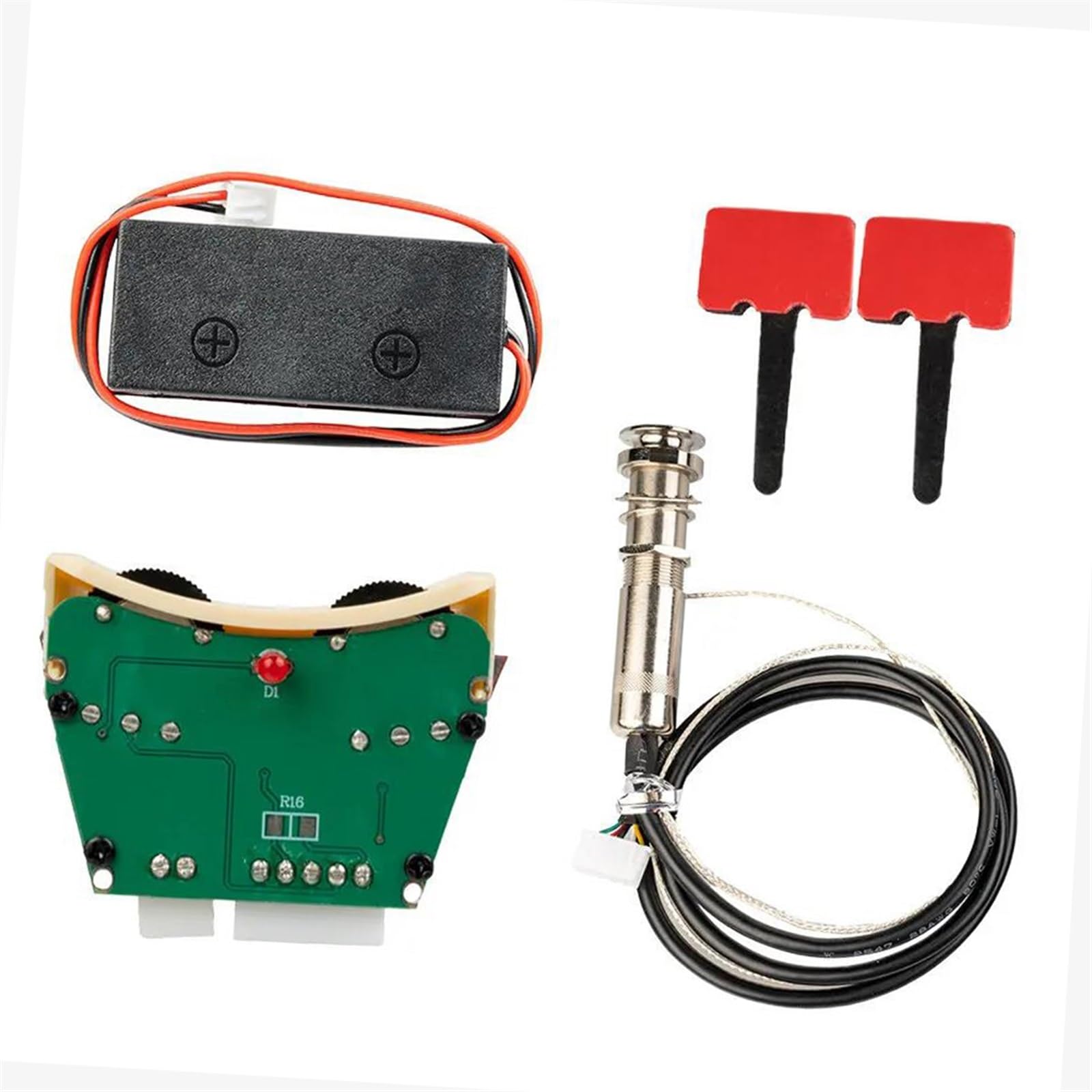 Pickup per strumenti ad arco Equalizzatore Pickup Per Chitarra Acustica Folk Sintonizzatore Amplificatore Pickup Piezoelettrico Con Jack Di Uscita Da 6,35 Mm