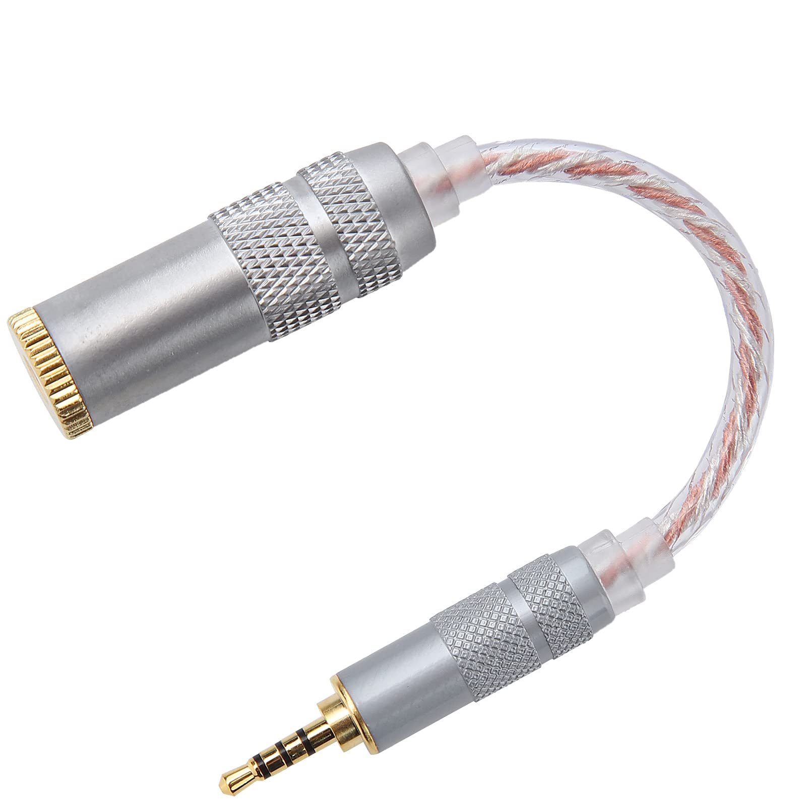 KIKYO Cavo adattatore audio da 2,5 mm maschio a femmina, cavo audio in rame da 14 cm con ottima struttura del suono (da 2,5 mm maschio a 4,4 mm femmina)