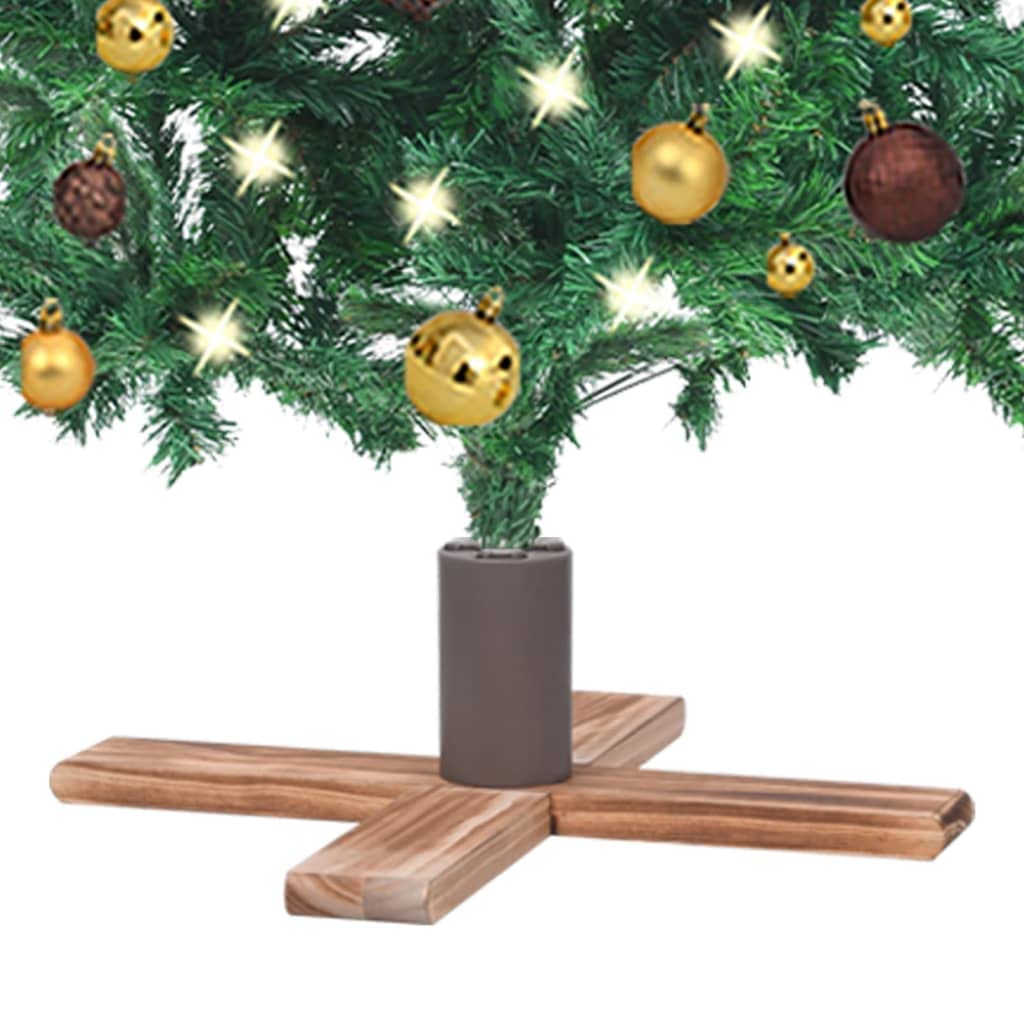 vidaXL Soporte para Árbol de Navidad Adorno Decoración Navideña Sostenedor Fiestas Festividades Casa Rústico Fuerte Robusto 54x54x16 cm