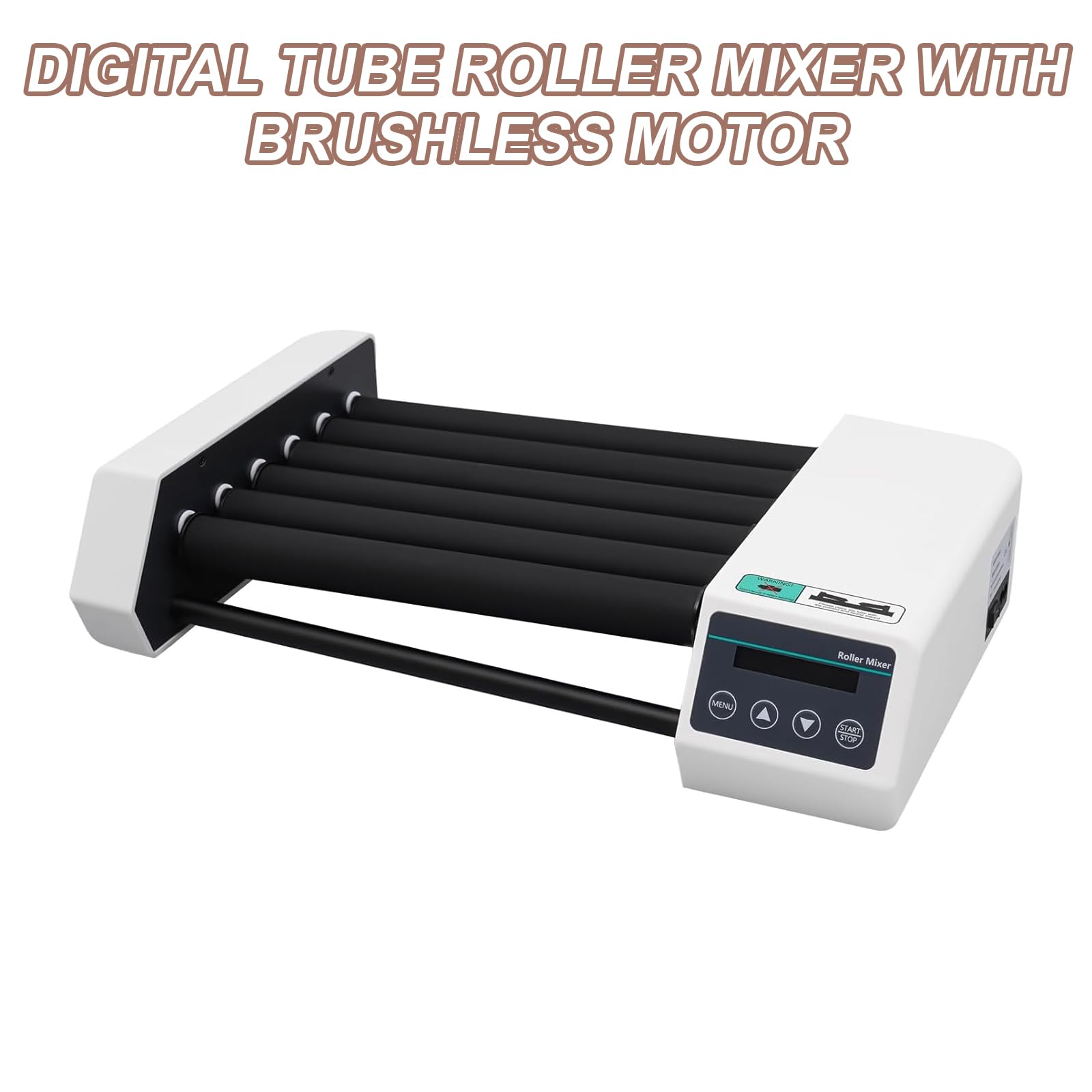 Digitaler Röhrenrollenmischer, kompakter Orbital-Shaker mit LCD-Display, 6 Rollen, 20-80 U/min, Leistung 25 W, ideal für Labors und Klassenzimmer
