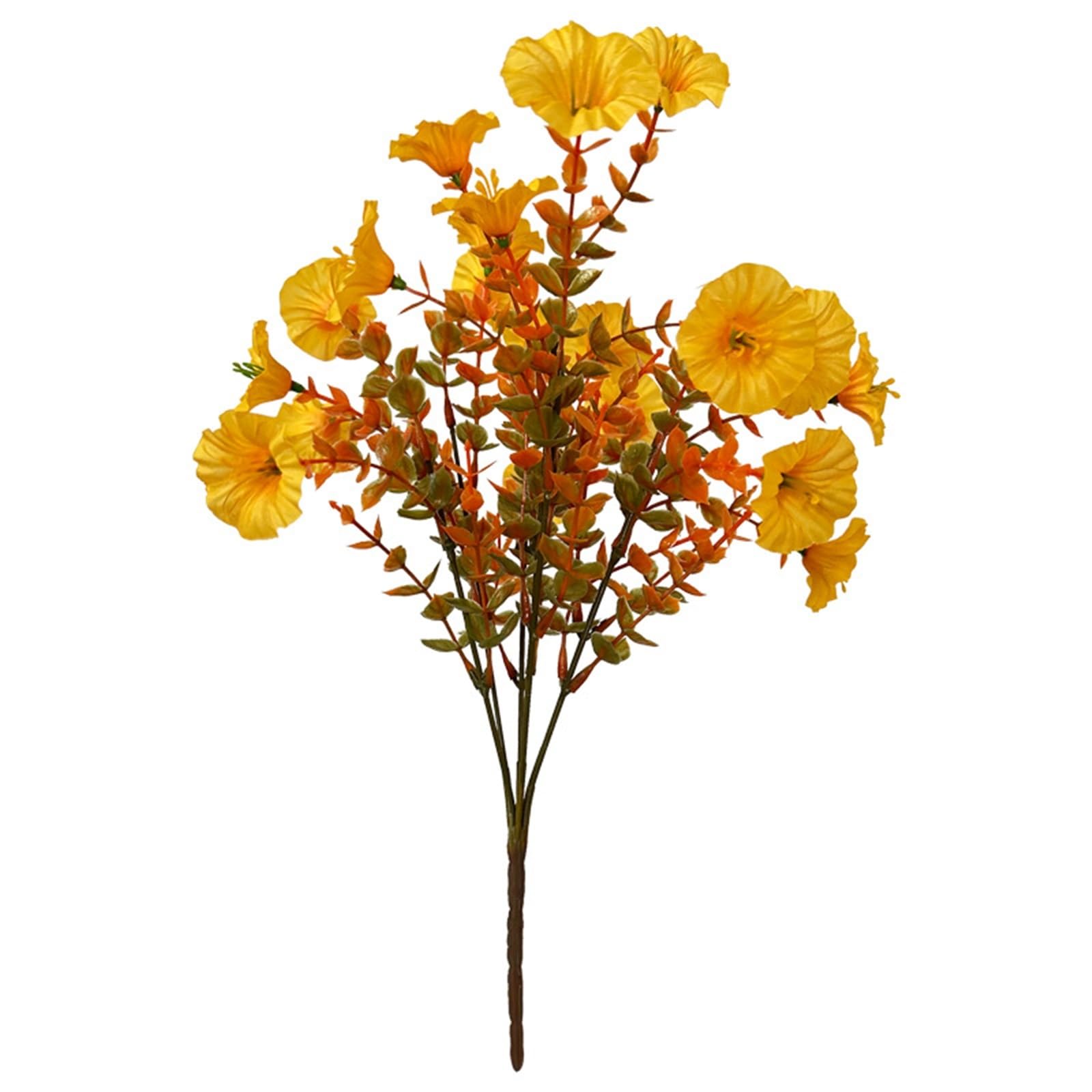 WBCDXCBB Artificial Plastic Courtyard Landscaping With Simulated Autumn Colors Of Eucalyptus Morning Glory Flowers 1Pcs(4)
