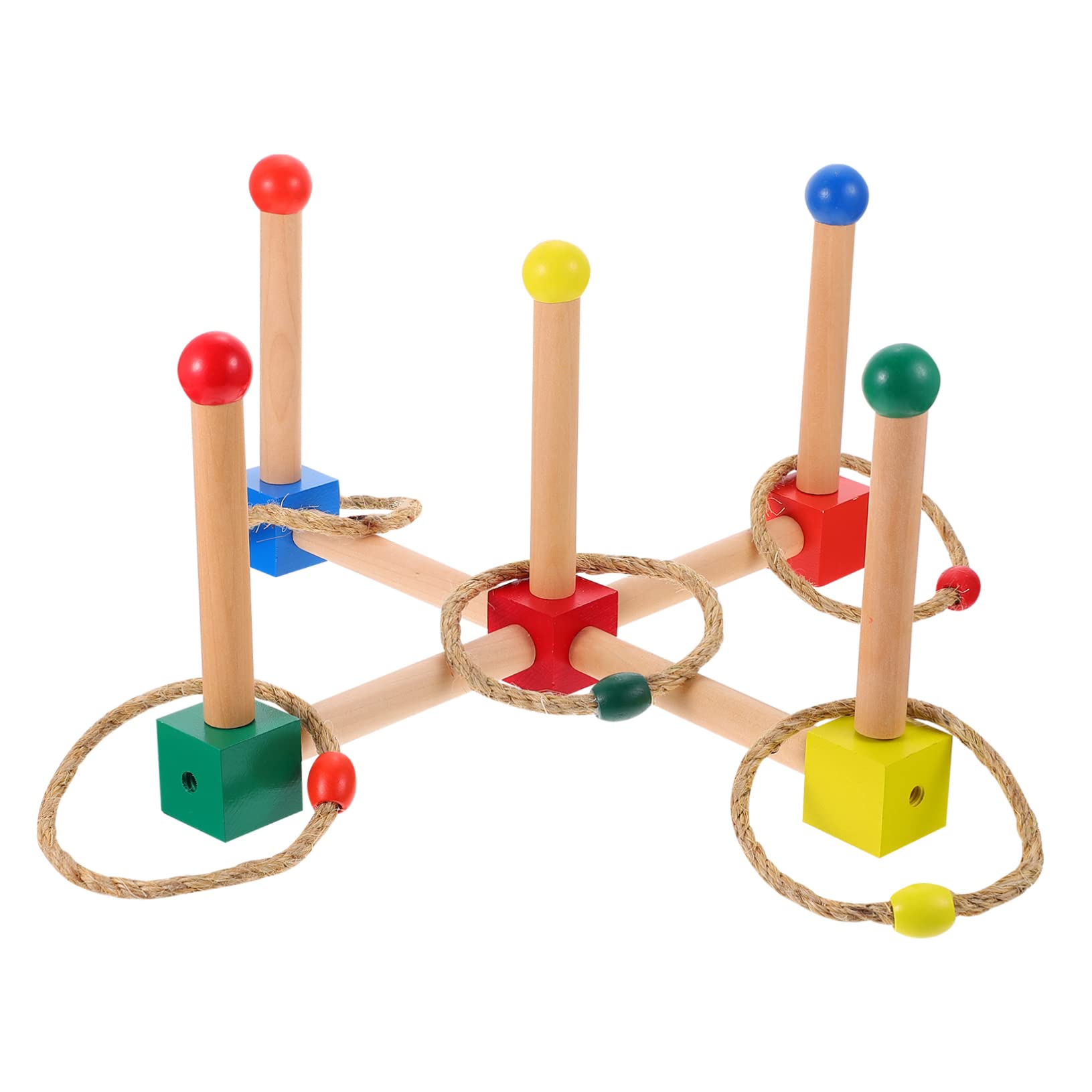 TOYANDONA Giochi Di Lancio Ad Anello Per Esterni Giocattolo in Legno Gioco Interattivo Di Lancio Ad Anello Da Giardino Per Ragazzo Ragazza